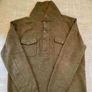 J.Crew shawl collar lambswool sweater L